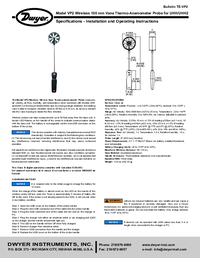 Thumbnail of document Manual - VP2 Wireless Vane Thermo-Anemometer Probe
